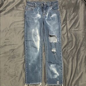 Wild Fable Straight Leg Distressed Denim Jeans
